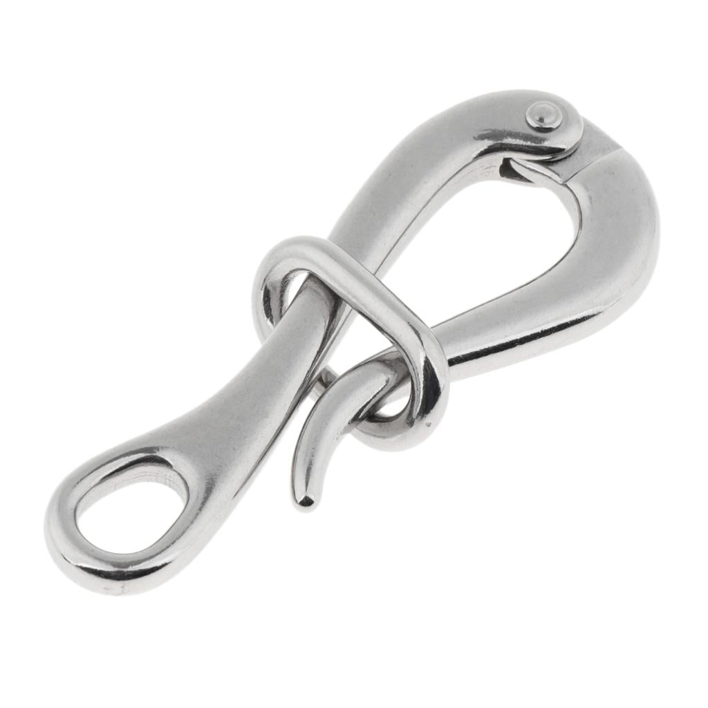 4 Pieces Openable Pelican Hooks Shackle Release 4" Carabiner Fasteners 