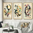 thumbnail image 1 of Designart "Minimalist Multi-Shape Art in Pastel I" Modern Framed Wall Art Set Of 3 - Green Abstract Minimalism Frame Gallery Wall Set For Home Decor, 1 of 6