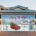 thumbnail image 2 of Binwennn Christmas Garage Door Decorations Christmas Garage Door Banner Mural Covered In 7 X 16 Foot Car Christmas Tree Pattern Garage Door Mural For Holiday Parties Canadian Flag 3x5 Polyester, 2 of 7