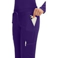 thumbnail image 4 of Cherokee Medical Scrub Pants for Women, Mid Rise Moderate Flare Drawstring Scrub Bottoms - WW120, 4 of 9