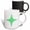 Multicolor, variant on 3drose, Polygonal Isolated Colorful Abstract Mosaic Star Polygon, 11oz Two-tone Green Mug