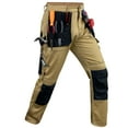 thumbnail image 6 of Notus Men's Work Utility & Safety Pants Reinforced Cordura Knee Tactical Pants Utility Tools Holster Pockets workwear pants Khaki 40-30, 6 of 7