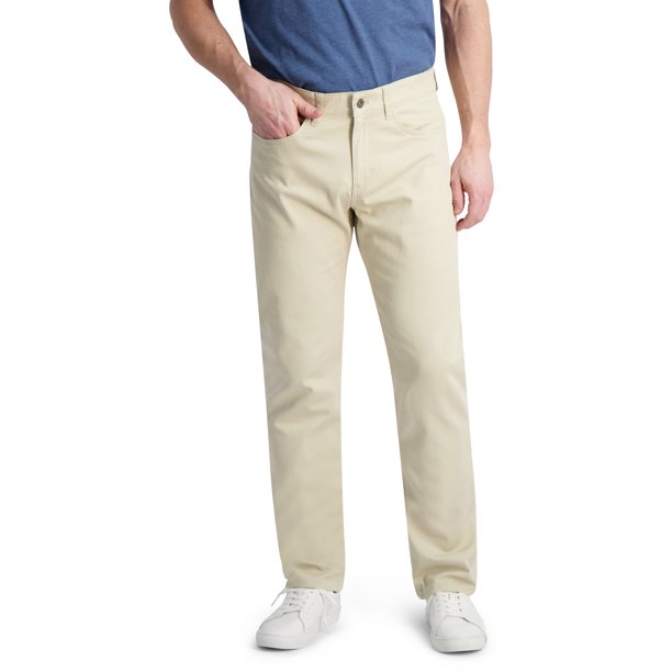 Chaps Men's Stretch Twill 5 Pocket Pant W/Flex Waistband - Walmart.com