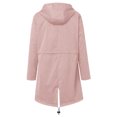 thumbnail image 4 of AOMPMSDX Coats For Women Womens Fashion Rain Jacket With Hood Lightweight Long Sleeve Windbreaker Zip Up Drawstring Raincoat With Pockets Coat L Pink, 4 of 4