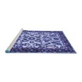 thumbnail image 2 of Ahgly Company Machine Washable Indoor Square Animal Blue Traditional Area Rugs, 6' Square, 2 of 4