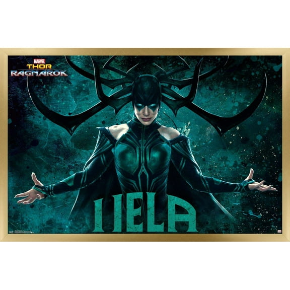 Marvel Cinematic Universe - Thor - Ragnarök - Hela Wall Poster, 14.725" x 22.375", Framed