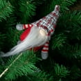 thumbnail image 2 of Northlight 11.5" Santa Gnome with Plaid Hat and Striped Arms Christmas Pick, 2 of 2