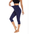 thumbnail image 4 of Sexy Dance Women High Waist Capris Leggings Activewear Workout Running Cropped Pants with Pockets, 4 of 6