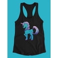 thumbnail image 3 of Blue Unicorn Cartoon Style Tank Women -Image by Shutterstock, Female x-Large, 3 of 4