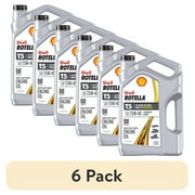 (6 pack) Shell Rotella T5 Synthetic Blend 15W-40 Diesel Engine Oil, 1 Gallon