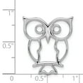 thumbnail image 4 of 925 Sterling Silver Owl Floating Open Chain Slide Pendant Necklace Charm, 4 of 8