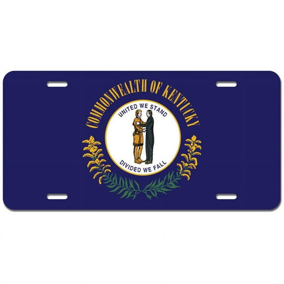 Kentucky State Flag Novelty Metal Vanity License Tag Plate