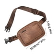 thumbnail image 3 of Bolso bandolera de cuero con correa ajustable, múltiples bolsillos, mochila compacta cruzada de pecho y hombro para hombres y mujeres, viajes al aire libre, 3 of 6