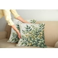 thumbnail image 2 of Ambesonne Eucalyptus Leaves Throw Pillow Cover 2 Pack, Bold Branches, 20", Laurel Green Eggshell, 2 of 7