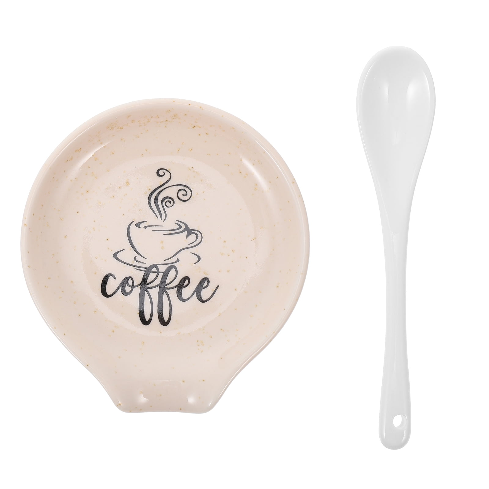 Spoon Rest Holder Kitchen Utensil White Coffee Ceramic Racks Cooking