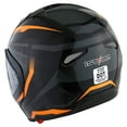 thumbnail image 7 of 1Storm Motorcycle Street Bike Modular/Flip up Dual Visor/Sun Shield Full Face Helmet HG339 Storm Tron Orange, 7 of 7