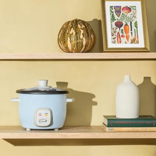 Housewares 4-Cups (Cooked) / 1Qt. Rice & Grain Cooker (ARC-302NGBL), Blue