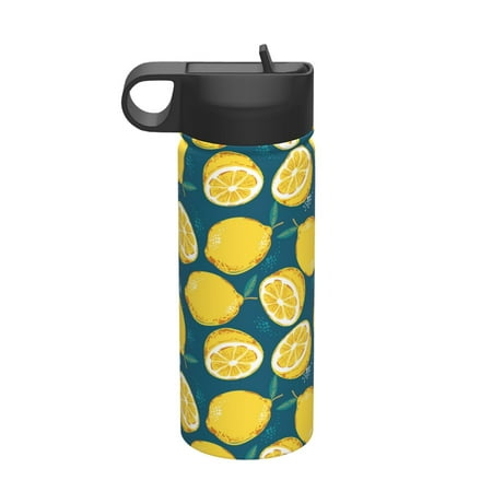

Matuu Lemon for 18oz Durable Thermal Cups Keep Drinks Cold & Hot Insulated Coffee Mug with Lid (With Straw)