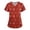 L38# Deep Red, variant on Scrub Top Women Christmas Casual Christmas Deer Snowflake Graphic Short Sleeve Scrubs Plus Size V-Neck Holiday Nurse Work Uniform with Pockets Navy,L