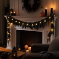 thumbnail image 5 of Lighted Black Halloween Garland, Warm White Lights, Tattered Fringe, 39.37-106.3 in, and Doorway Decor, 5 of 6