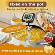 Digital Candy Thermometer with Pot Clip, 180° Rotating LCD Instant Read Food Thermometer for Deep Fry