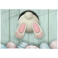 thumbnail image 6 of GZHJMY Easter Rabbit Bunny Bottom and Eggs Rectangle Tablecloth 60"(W) x 90"(L), Easter Holiday Modern Table Linen Cloth Cover for Kitchen Dining Room Party Home Decor, 6 of 6