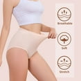 thumbnail image 6 of Womens Underwear Pack,C Section High Waisted Tummy Control Moisture-Wicking Brief Underwear,plus size Panties 6Packs, 6 of 7