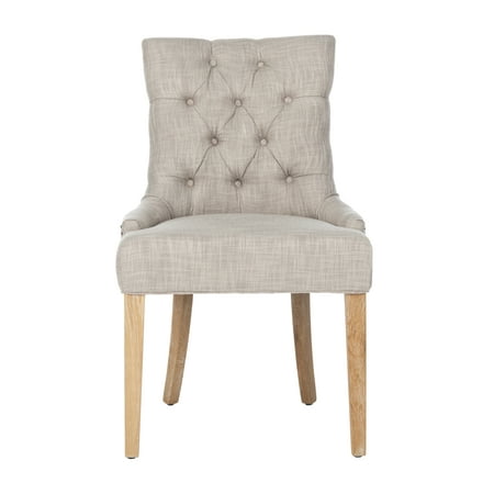 SAFAVIEH Abby Modern Viscose Polyester Solid Dining Side Chair Grey (Set of 2)