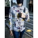 thumbnail image 5 of Camisa Hombre Casual Slim Fit Blanca Esfinges Letras Moon Ra, 5 of 6