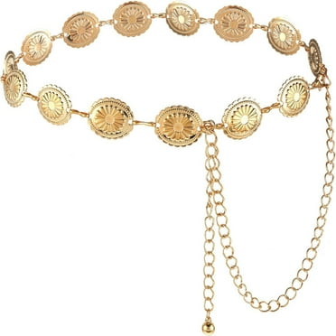 Bekayaa Adjustable Hollow Out Daisy Chain Belt, Bohemian Style, for Dresses, 1 Piece