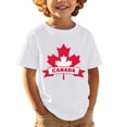 thumbnail image 1 of T-shirt pour Garçons de la Fête du Canada Drapeau Canadien Col Rond Manches Courtes T-Shirt pour Filles Fête Nationale T-Shirt Graphique Hauts Fête du Canada T-Shirt Graphique pour Filles, 1 of 5