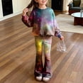 thumbnail image 2 of XZNPDUCQ 4-5 Years Girls Outfits Toddler Girls Fall Winter Clothes Girls Long Sleeve Top Pants 2PCS Set A248-Light Pink, 2 of 8