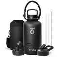 thumbnail image 1 of Botella de agua Trebo Insulated de acero inoxidable de 1,9 L con 3 tapas, 1 of 8