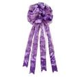 Christmas Tree Decoration Bow Purple Christmas Tree Topper 13X34 Inches