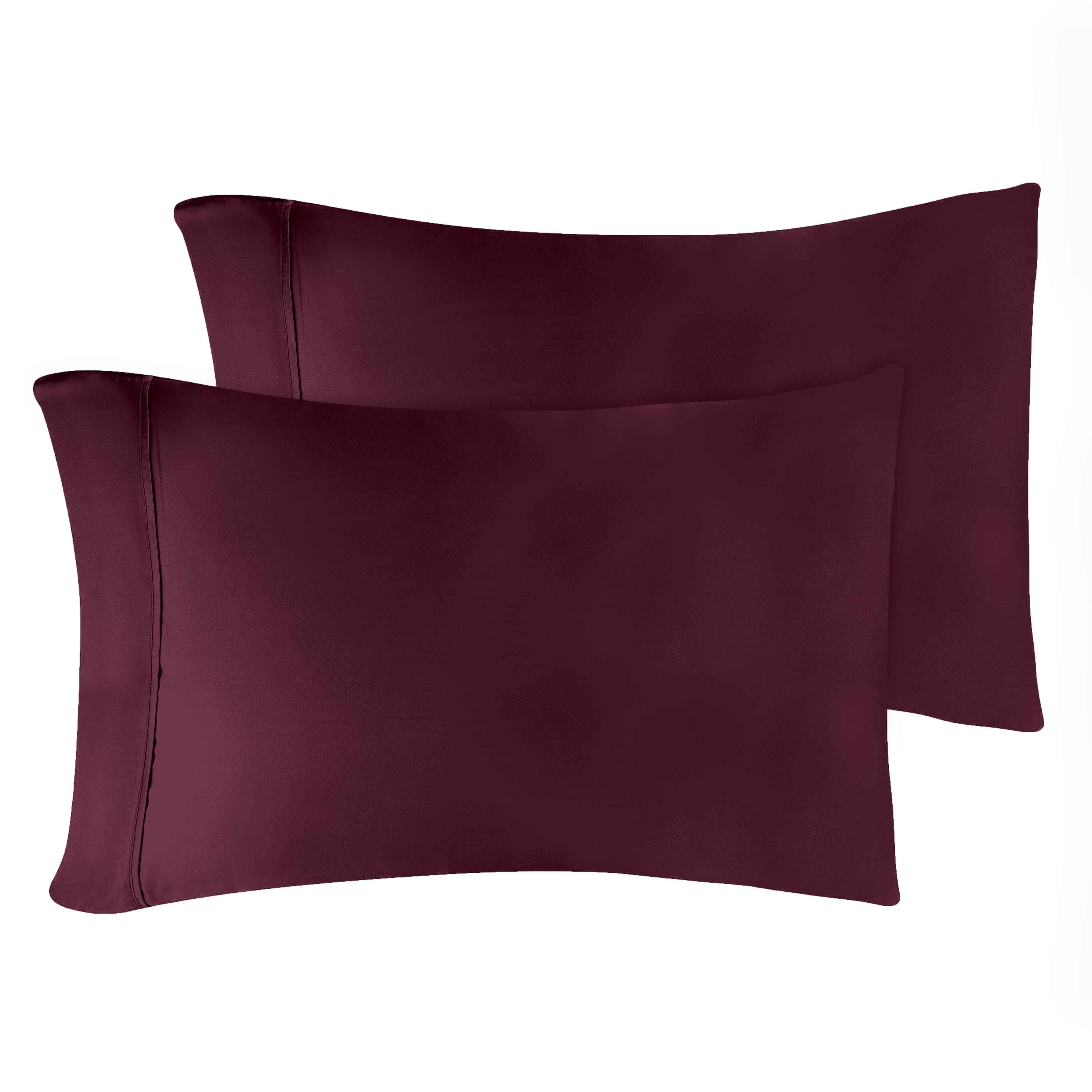 Superior Egyptian Cotton 400 Thread Count Pillowcases, Set of 2, Standard, Plum