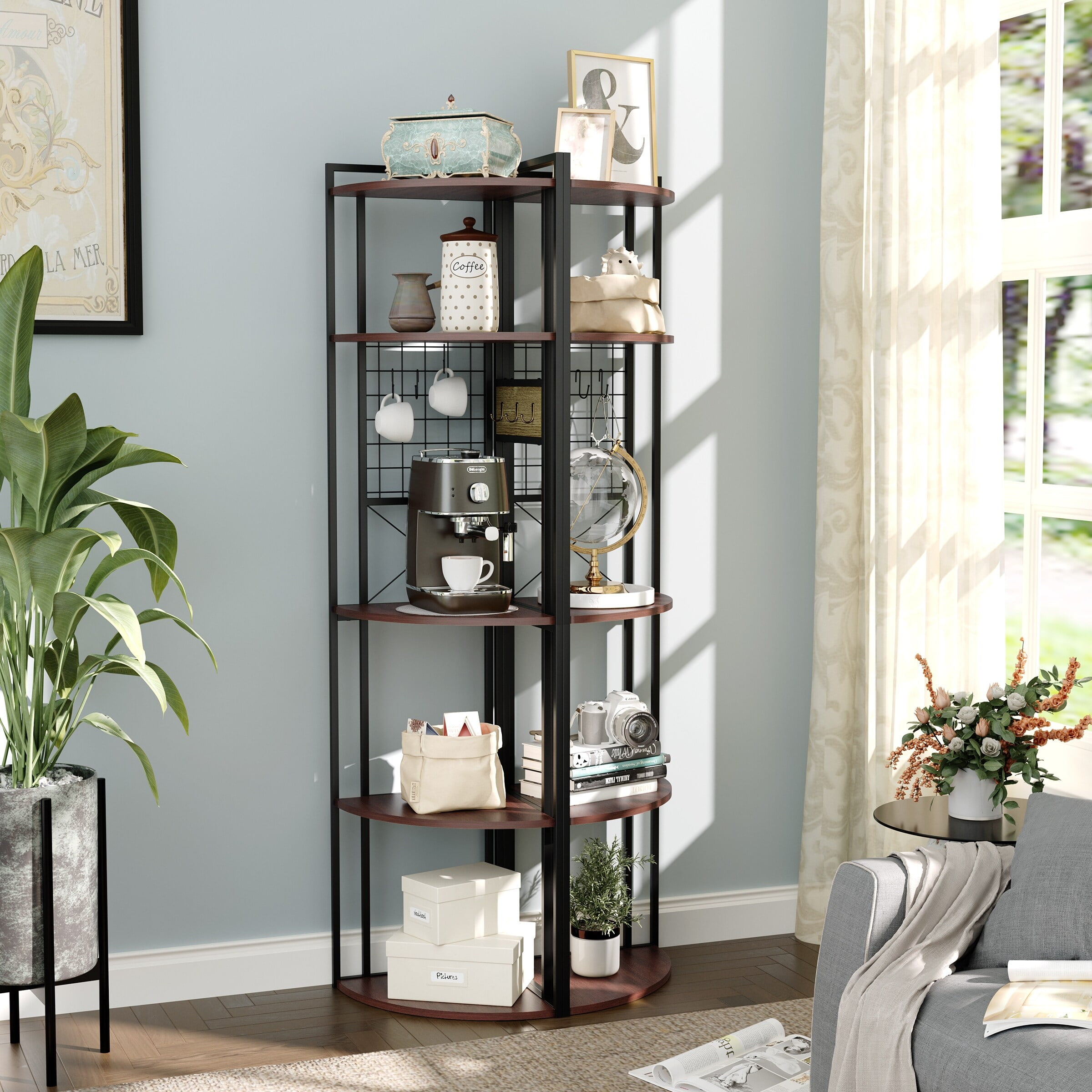 VREDHOM 5tier Corner Display Stand Corner Shelves Storage Rack