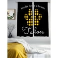 thumbnail image 3 of Cats Pawprints Sheer Curtains 63 Inch Length 2 Panels Set Window Treatments, Yellow Black Buffalo Plaid Pets Paw Rod Pocket Semi Curtains for Living Room/Bedroom/Kitchen Décor, 104"W x 63"L, 3 of 7