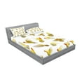 thumbnail image 2 of Ambesonne Colorful Fitted Sheet & Pillow Sham Set, Peach Face Love Birds, Full, Multicolor, 2 of 2