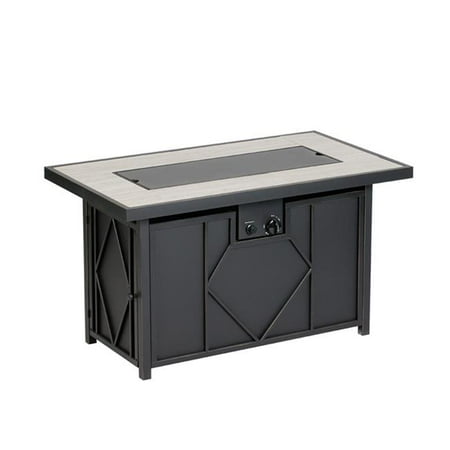24 x 24 x 42 in. Steel Rectangle Propane Fire Table