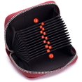 thumbnail image 2 of Credit Card Holder RFID Leather Mini Card Wallet Purse with Zipper for Women Men (Red wine), 2 of 5