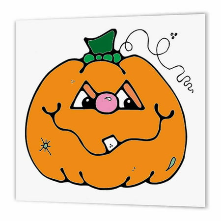 3dRose Halloween Cute Boy Pumpkin, Iron On Heat Transfer, 10 by 10-inch, For White Material