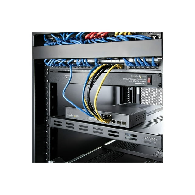 StarTech.com Server Rack Shelf - 1U - Adjustable Mount Depth - Heavy Duty - Rack shelf - black - 1U - 19" - for P/N: RK1233BKM, RK2433BKM, RK2537BKM, RK3236BKF, RK4236BKB, RK4242BK24, RK4242BK30