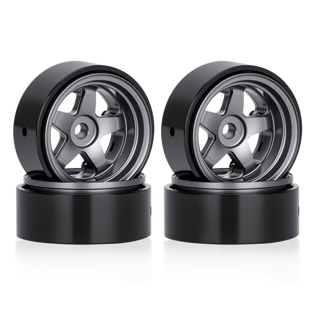 4 ruedas Beadlock de 0,7 pulgadas, accesorio de repuesto para camión RC Crawler 1/30 Color titanio