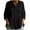 *Black, variant on ClodeEU Women's Button Down 3/4 Sleeve Tunic Blouse, Collared Pleated Waist Casual Shirt Black,Women's Plus S