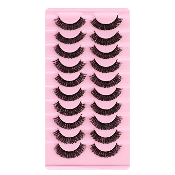 RAGUPEL Magnetic Eyelashes - 10 Pairs Premium 3D Natural Look Reusable Eyelashes, Strong Magnetic Eyeliner and Lashes Set
