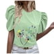 thumbnail image 2 of Fiudx Ofertas Flash Del Día Solo En Línea Top de Manga Corta con Cuello Redondo Regular Estampado Sexy de Verano para Mujer, 2 of 7