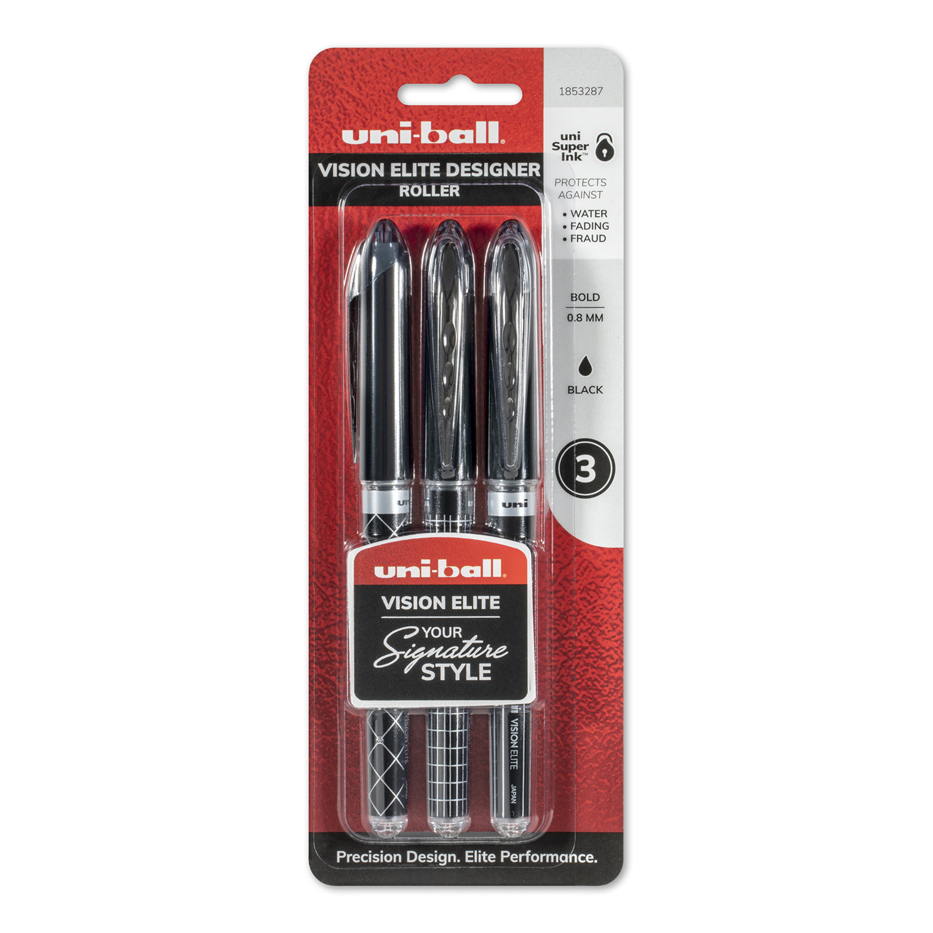 Dozen Uni-Ball 207 Impact Stick Rollerball Gel Pen Bold Point Red Ink 
