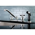 thumbnail image 2 of Kingston FB112ZX Millennium Two-Handle 4-Hole 8" Centerset Kitchen Faucet with Side Sprayer in Polished Chrome, 2 of 5