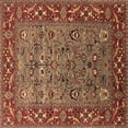 thumbnail image 1 of Ahgly Company Indoor Square Oriental Brown Industrial Area Rugs, 7' Square, 1 of 4