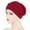 Red, variant on Uooqdmx Head Wraps for Women, Turbans for Women, Beanie, Women's Hats Caps Toe Solid Caps Color Pleated Muslim Pile Baseball Caps, Chemo Headwear for Women, Beige One Size
